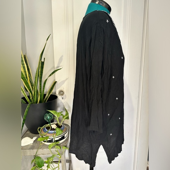 Coral Bay women’s 2X beach tunic 100% viscose rayon black - Picture 6 of 8